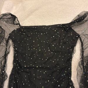 Double Crazy Mesh Body Con Dress S